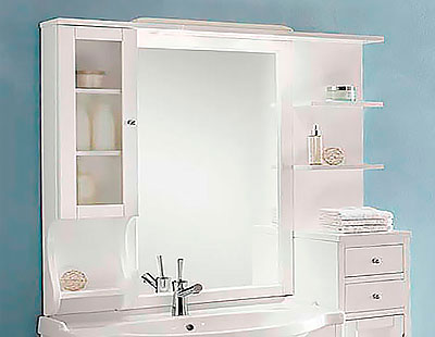 Зеркало-шкаф Eban Eleonora Modular 130 L белый
