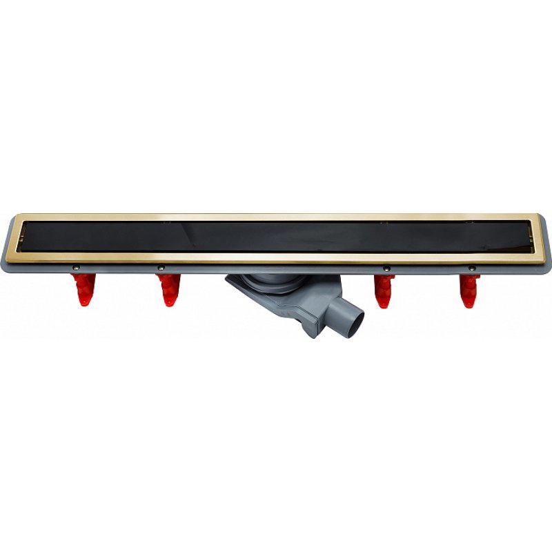 Confluo Premium Gold Black Glass Line 750 Линейный трап PESTAN
