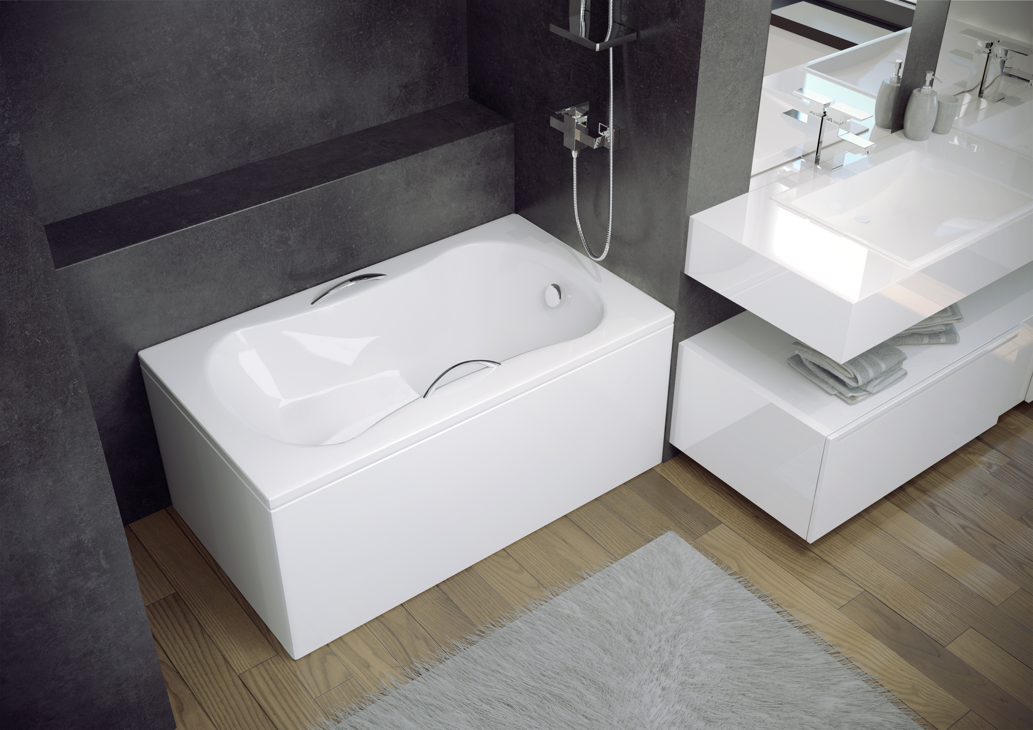 Акриловая ванна BESCO Aria Rehab 120