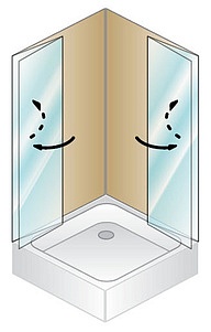 Душевой уголок Kolpa San Terra flat TKK 90