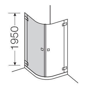 Душевой уголок Provex E-lite 6005-ER-05-GL 100 см