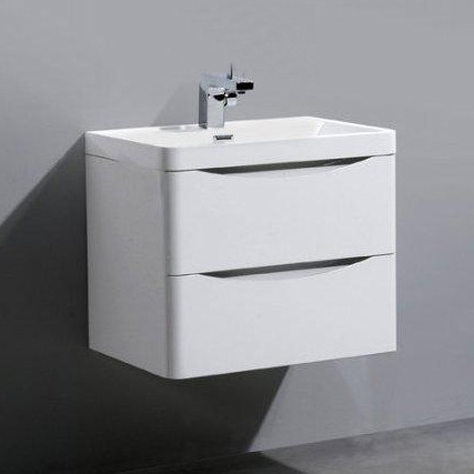 Тумба с раковиной BelBagno Ancona-N 60 bianco lucido подвесная