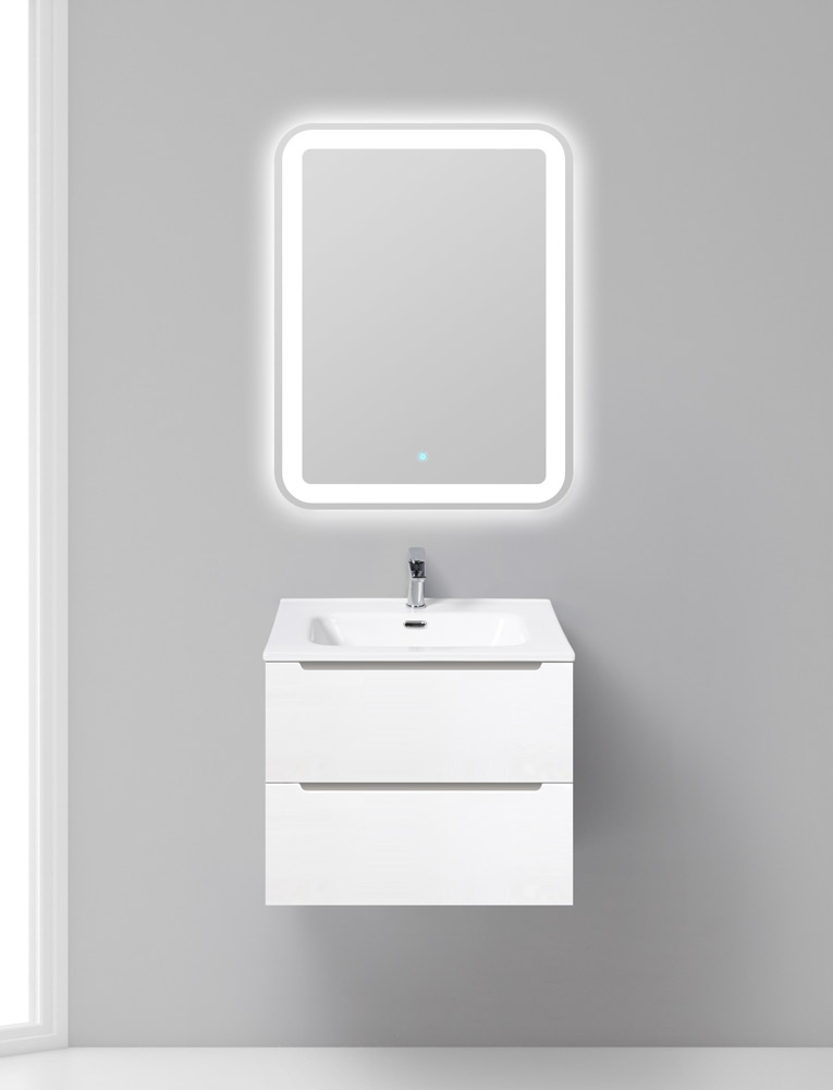 Тумба с раковиной BelBagno Bianco Lucido ETNA-600