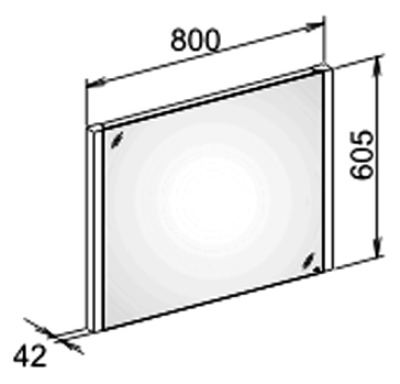 Зеркало Keuco Royal Reflex 80 см