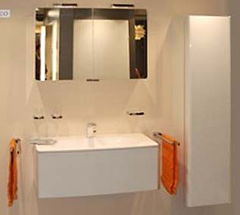 Шкаф-пенал Keuco Elegance New белый L корзина