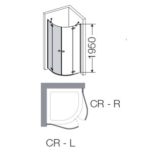 Душевой уголок Provex Combi 6005-CR-05-GL 100 см