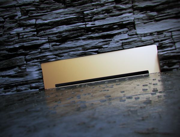 Confluo Premium Wall Drain Gold Пристенный трап PESTAN