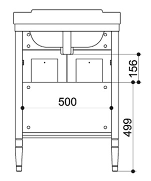 Мебель для ванной Caprigo Альбион 60 BIANCO Light Vintage