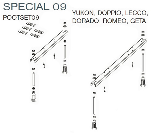 Ножки SPECIAL 09 (YUKON) для ванн RIHO