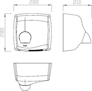 Сушилка для рук Nofer Windflow 01151.W