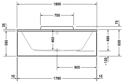 Акриловая ванна Duravit DuraStyle 700298