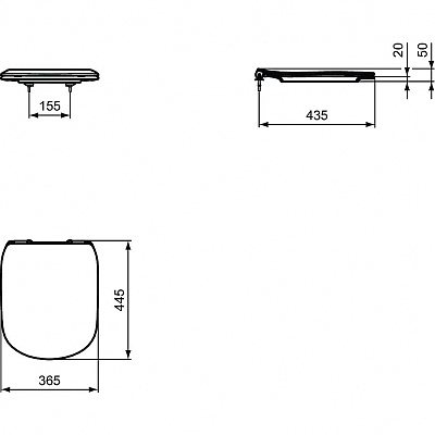 Сиденье для унитаза Ideal Standard Tesi T3527V1