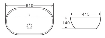 Раковина BelBagno BB1346 накладная
