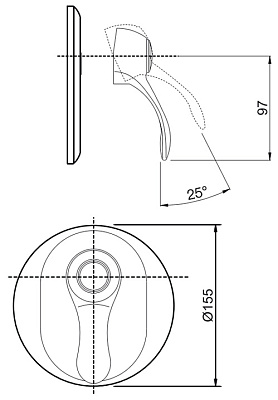Смеситель Fima Carlo Frattini Lamp F3309X1CR для душа