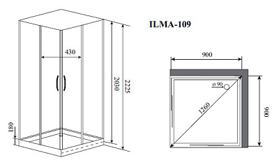 Душевая кабина Timo Ilma 109