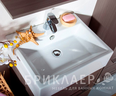 Мебель для ванной Бриклаер Чили 55 серая лиственница