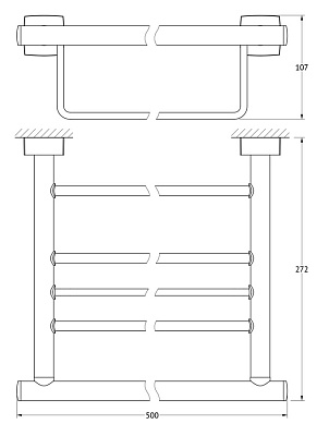Полка FBS Esperado ESP 041 для полотенец 50 см