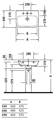 Раковина Duravit DuraStyle 2319650000