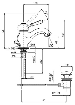 Смеситель Fima Carlo Frattini Bell F3361BR для раковины
