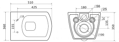 Унитаз подвесной BelBagno Carina BB514CHR