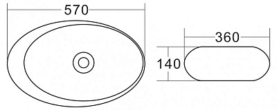 Раковина BelBagno BB1396 накладная