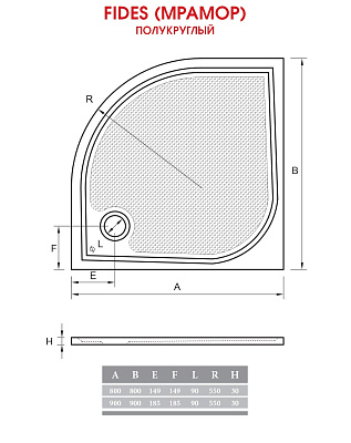 Поддон для душа ALPEN Fides 100x100