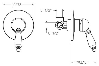 Смеситель Gattoni Orta 2730C0 для душа