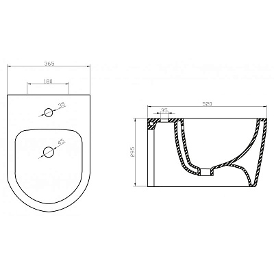 Биде подвесное BelBagno Marino