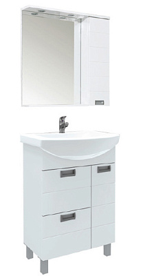 Тумба с раковиной Aquanet Сити 60 белая