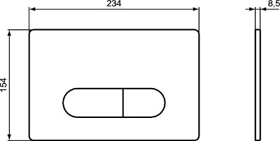 Смывная клавиша Ideal Standard Oleas M1 черный R0115A6