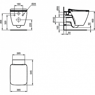 Подвесной унитаз Ideal Standard Strada II AquaBlade T359601