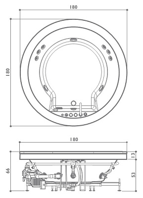 Акриловая ванна Jacuzzi Nova Top AQS