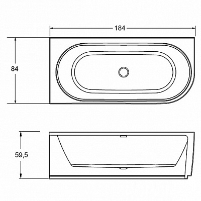 Акриловая ванна Riho Desire R 184x84