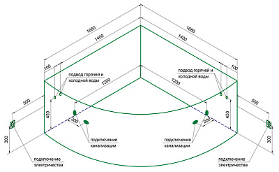 Акриловая ванна Радомир Филадельфия gold