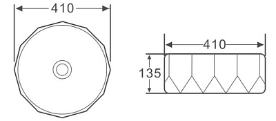 Раковина BelBagno BB1409H301 накладная