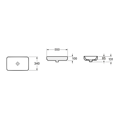 Раковина накладная Lavinia Boho Bathroom Sink Slim 33311004