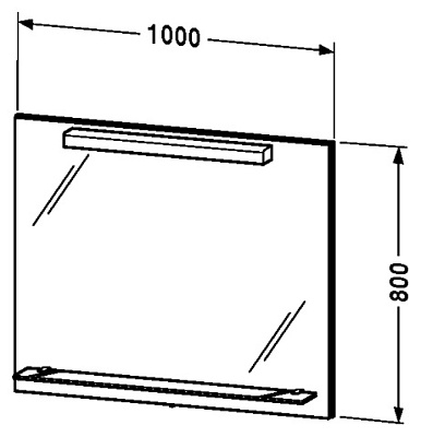 Зеркало Duravit X-large 100 белое