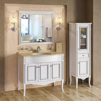 Зеркало Timo Aura 90 M bianco/silver