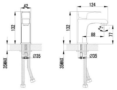 Смеситель Lemark plus Factor LM1606C для раковины