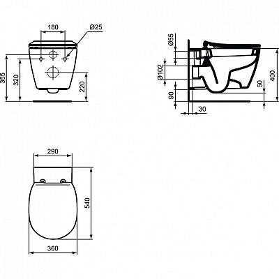 Подвесной унитаз Ideal Standard Connect E771801