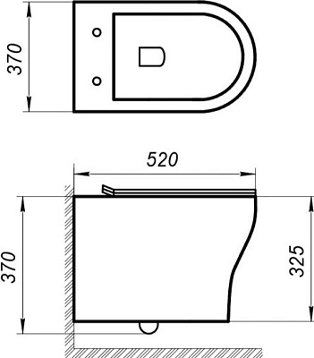 Чаша для унитаза подвесного BelBagno Acqua BB340CHR