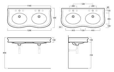 Мебель для ванной Tiffany World Palermo 7703 bianco puro
