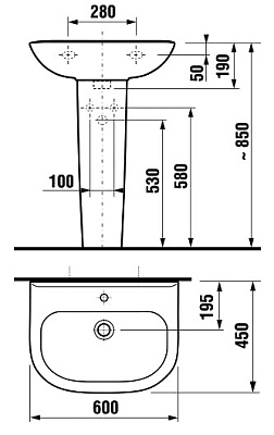 Раковина Jika Olymp 60 1061.3