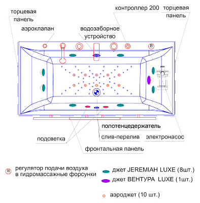 Акриловая ванна Радомир Палермо luxe