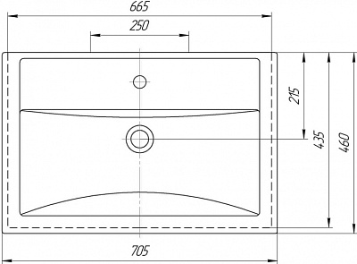 Раковина мебельная ASB-Mebel 16697
