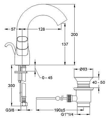 Смеситель Jacob Delafon Talan E10085RU-CP для раковины