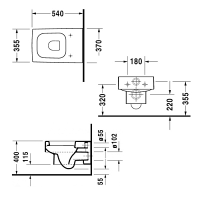 Унитаз подвесной Duravit Vero 2217090064