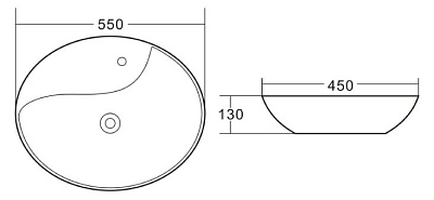 Раковина BelBagno BB1370 накладная