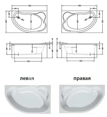 Акриловая ванна KOLPA SAN Amadis New (R)