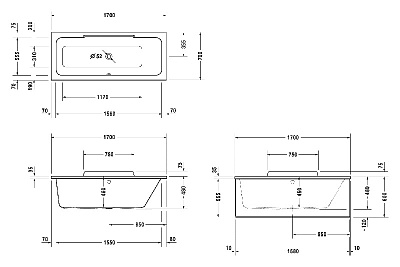 Акриловая ванна Duravit DuraStyle 700295